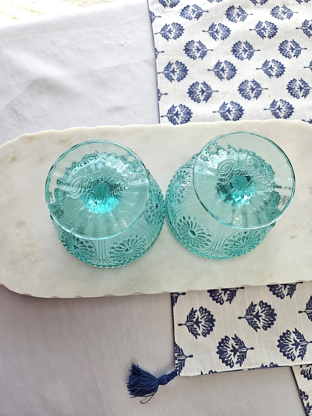 The Pioneer Woman Adeline Turquoise Footed Sundae Cups Set Of 2